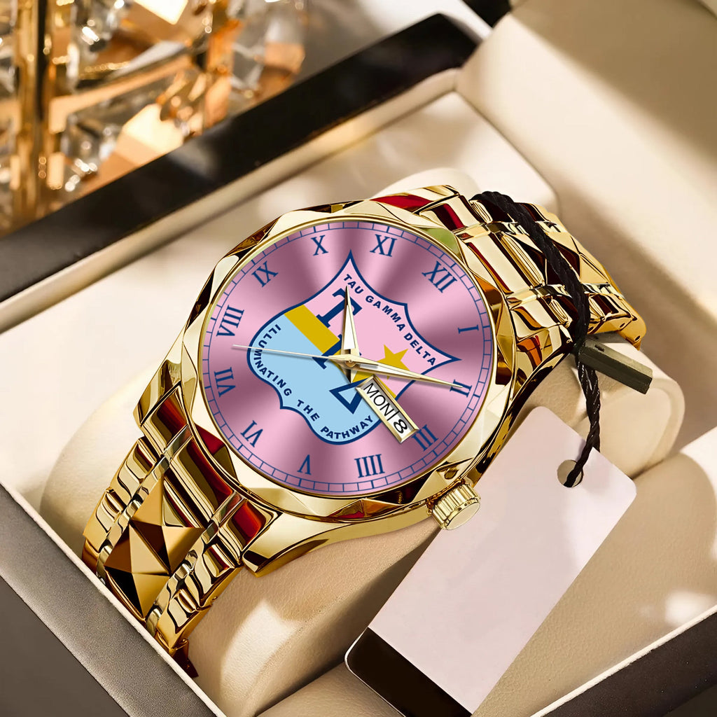 Greeklife Accessories - Tau Gamma Delta Sorority Alloy Luxury Quartz Watch A31