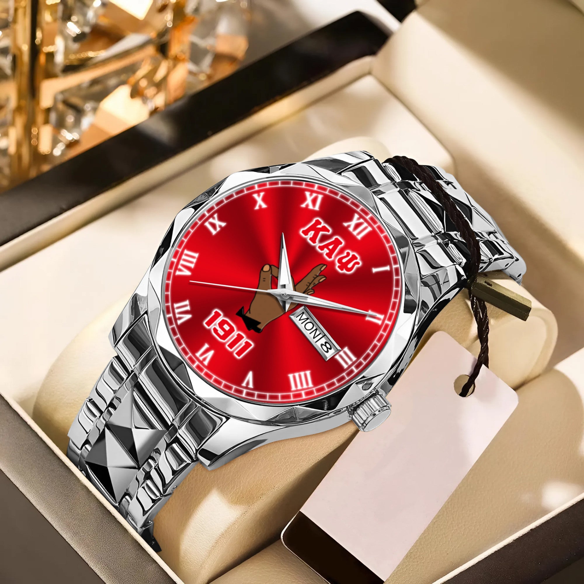 Greeklife Accessories - Kappa Alpha Psi Fraternity Handsign Alloy Luxury Quartz Watch A31