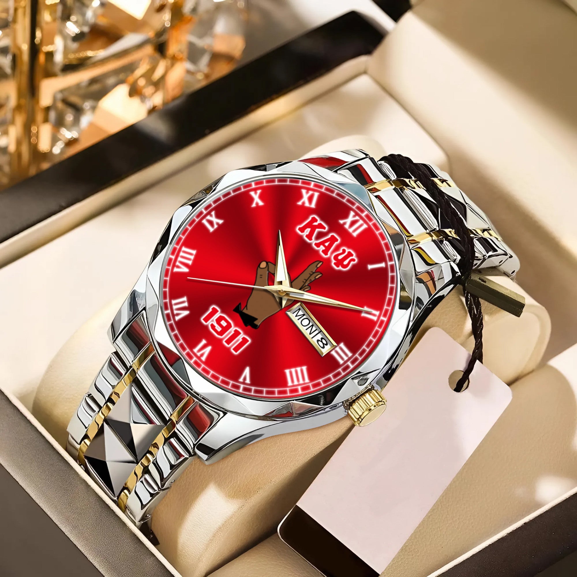 Greeklife Accessories - Kappa Alpha Psi Fraternity Handsign Alloy Luxury Quartz Watch A31