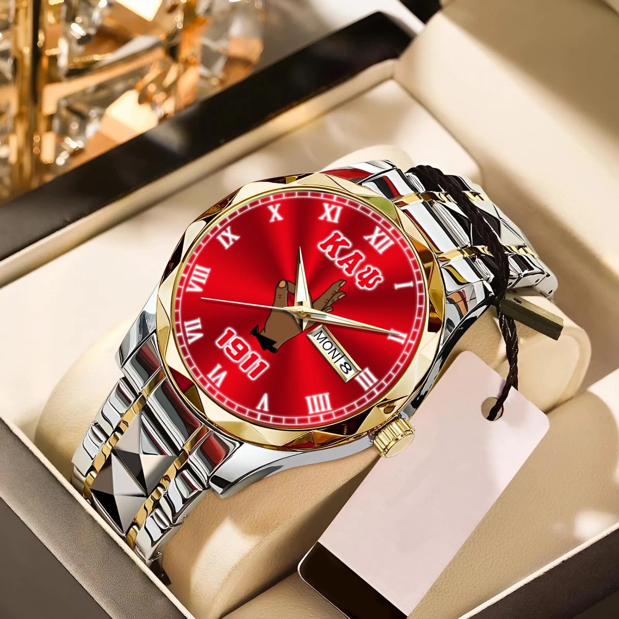Greeklife Accessories - Kappa Alpha Psi Fraternity Handsign Alloy Luxury Quartz Watch A31