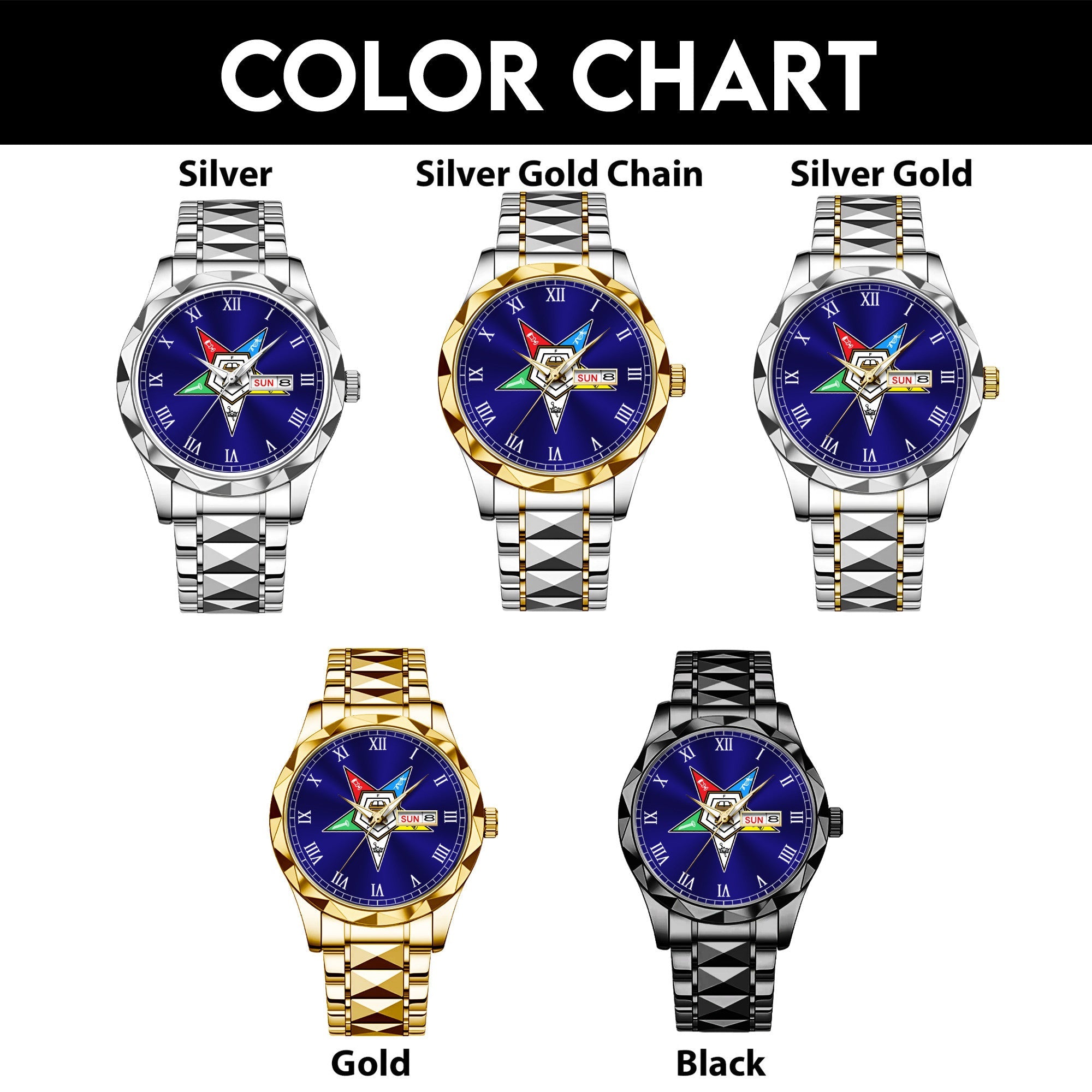 Greeklife Accessories - Order of the Eastern Star Alloy Luxury Quartz Watch A31