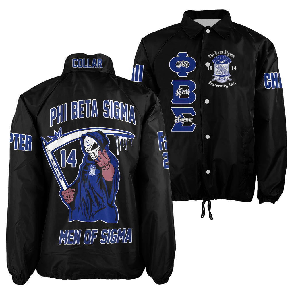 (Custom) Africazone Jacket - Phi Beta Sigma Fraternity Bleed Blue Crossing Jacket A31