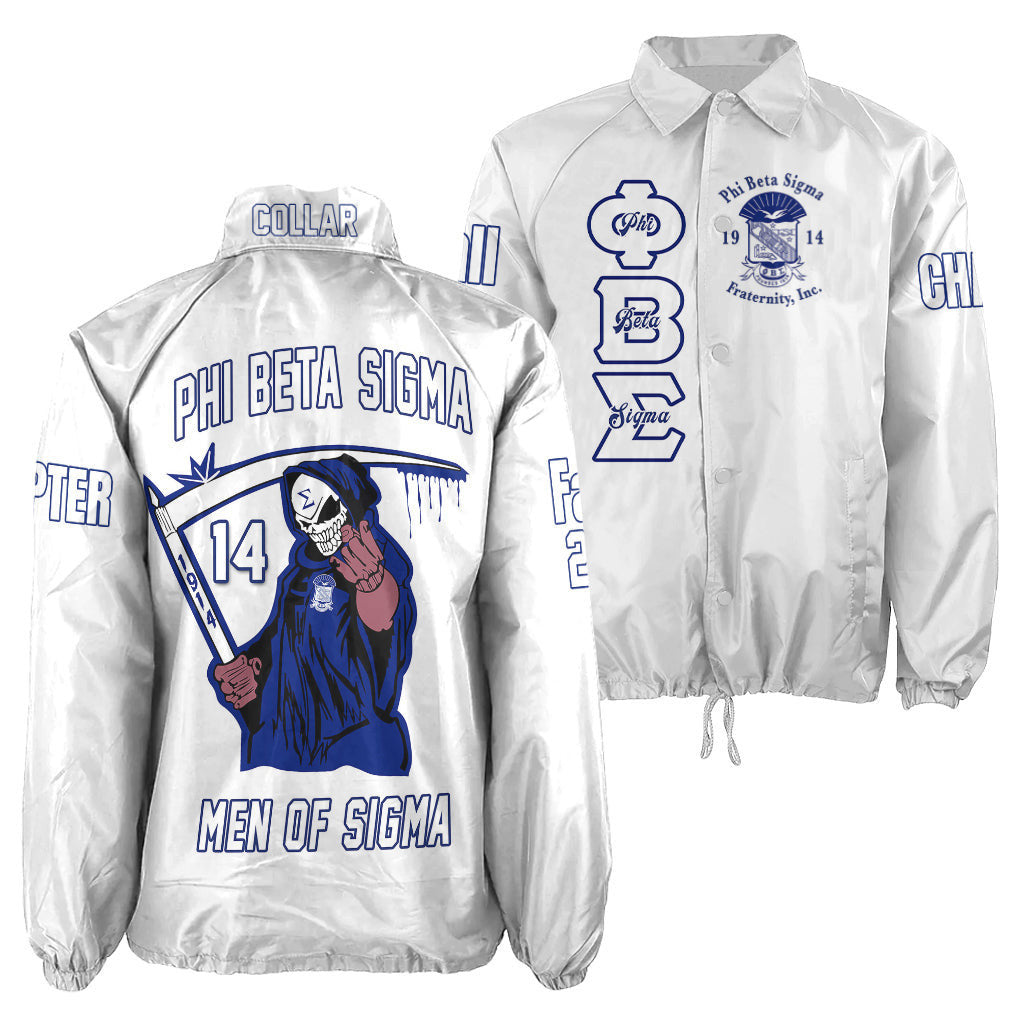(Custom) Africazone Jacket - Phi Beta Sigma Fraternity Bleed Blue Crossing Jacket A31