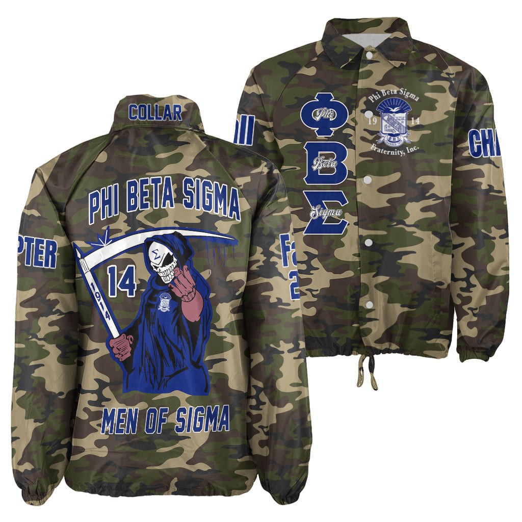 (Custom) Africazone Jacket - Phi Beta Sigma Fraternity Bleed Blue Crossing Jacket A31