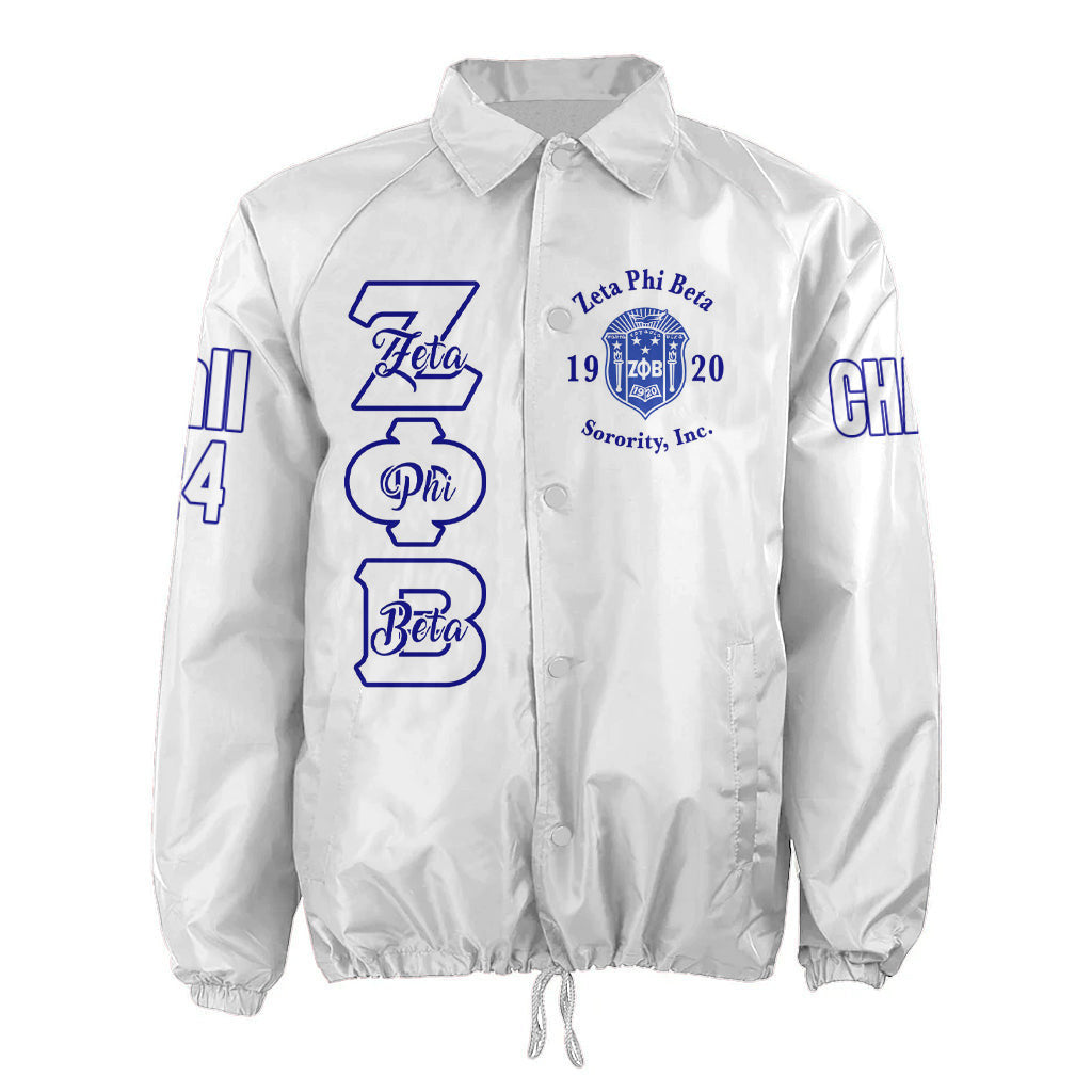 (Custom) Africazone Jacket - Zeta Phi Beta Sorority Finer Woman Crossing Jacket A31