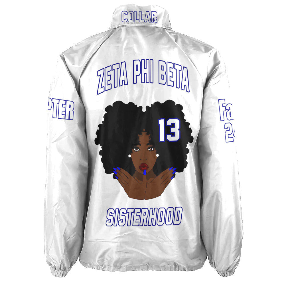 (Custom) Africazone Jacket - Zeta Phi Beta Sorority Finer Woman Crossing Jacket A31
