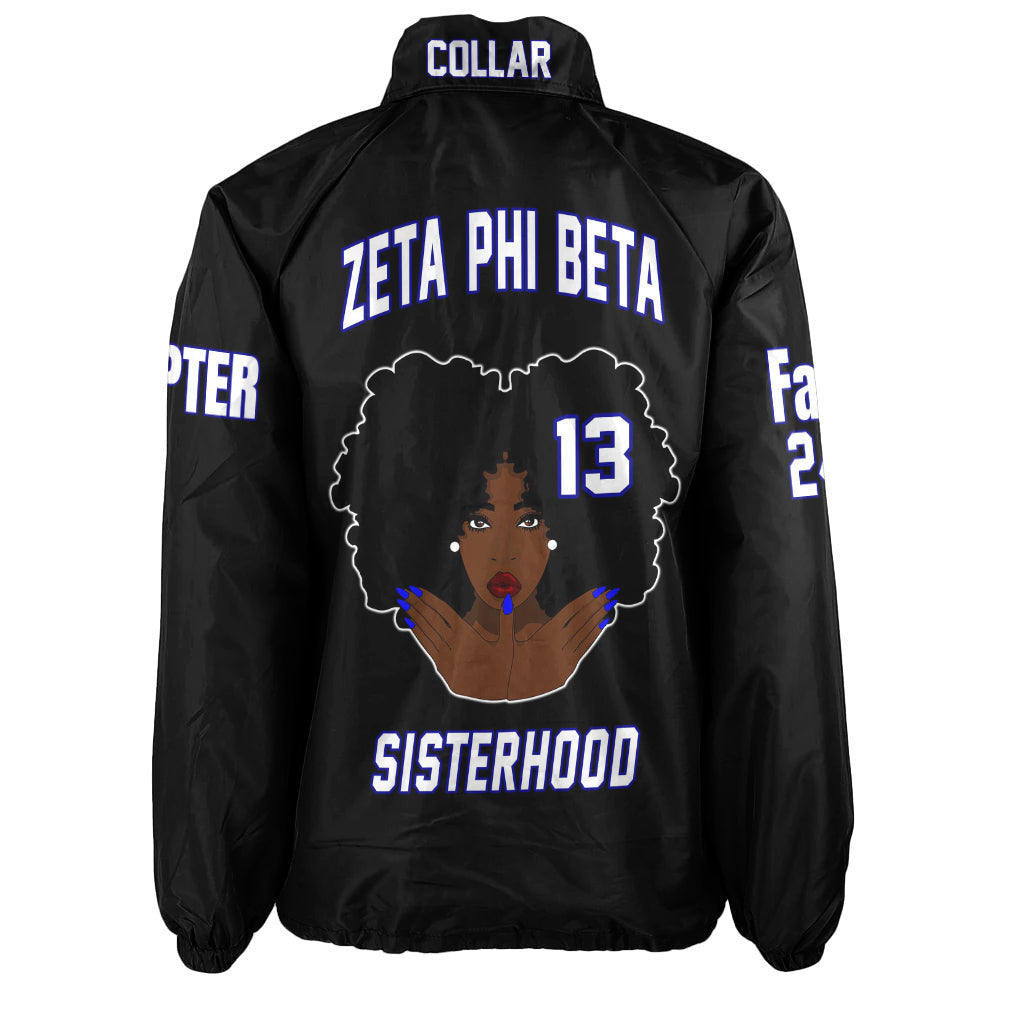 (Custom) Africazone Jacket - Zeta Phi Beta Sorority Finer Woman Crossing Jacket A31