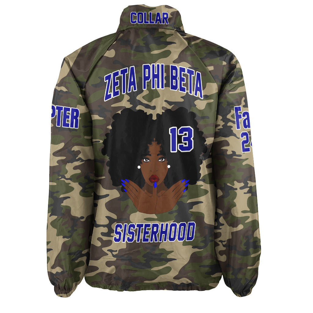 (Custom) Africazone Jacket - Zeta Phi Beta Sorority Finer Woman Crossing Jacket A31