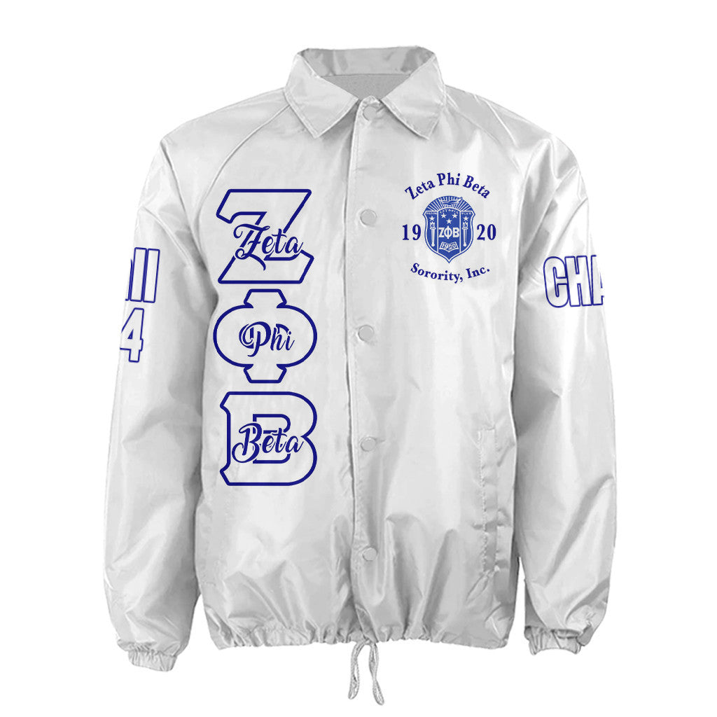 (Custom) Africazone Jacket - Zeta Phi Beta Handsign Dove Crossing Jacket A31