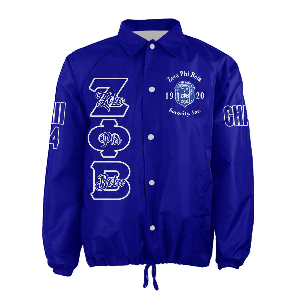 (Custom) Africazone Jacket - Zeta Phi Beta Handsign Dove Crossing Jacket A31