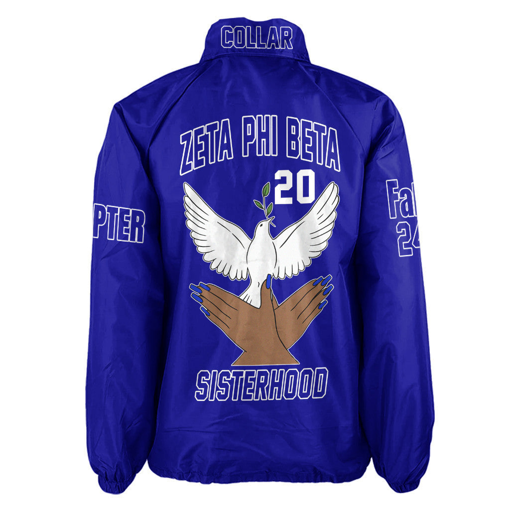 (Custom) Africazone Jacket - Zeta Phi Beta Handsign Dove Crossing Jacket A31