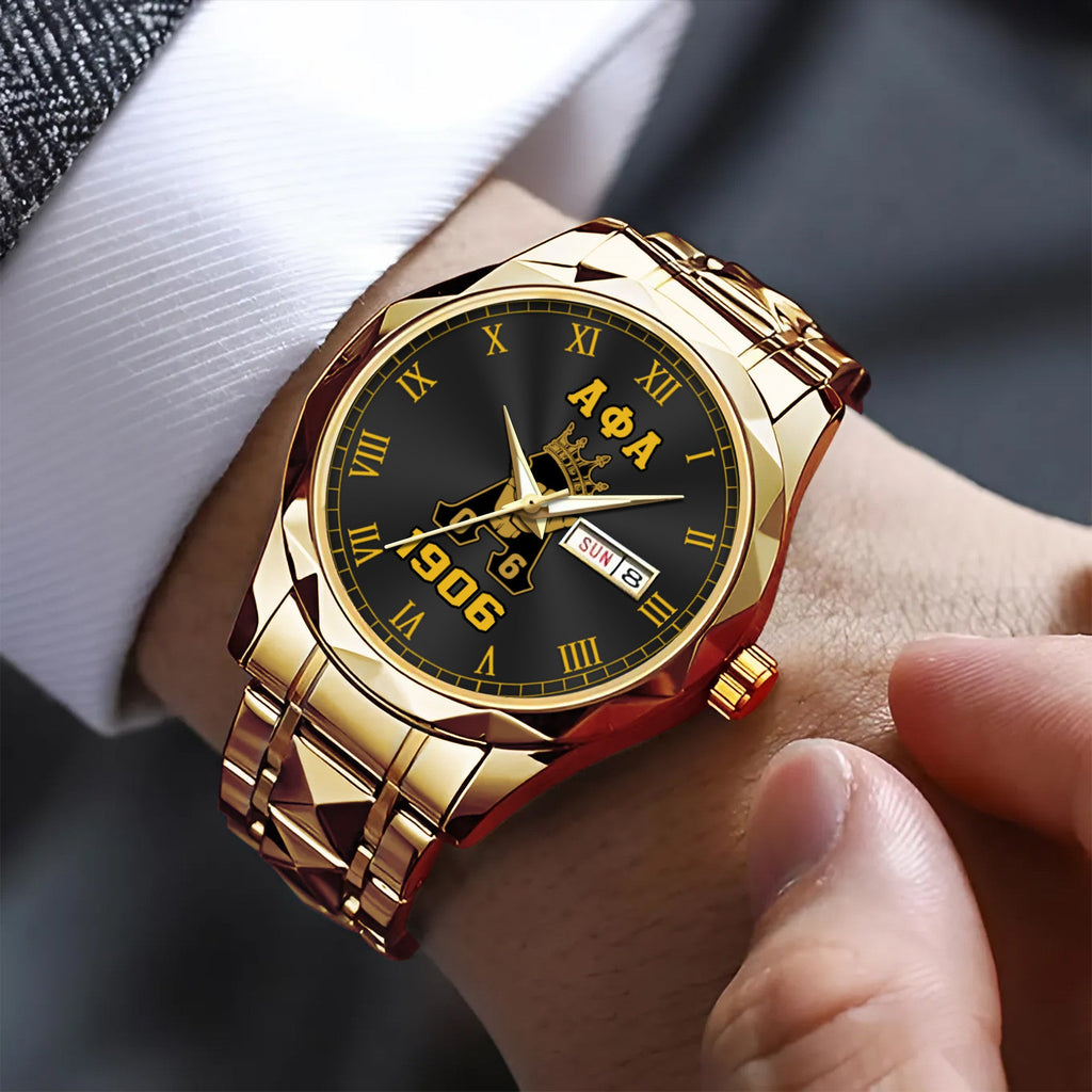 Greeklife Accessories - Alpha Phi Alpha Fraternity Handsign Alloy Luxury Quartz Watch A31