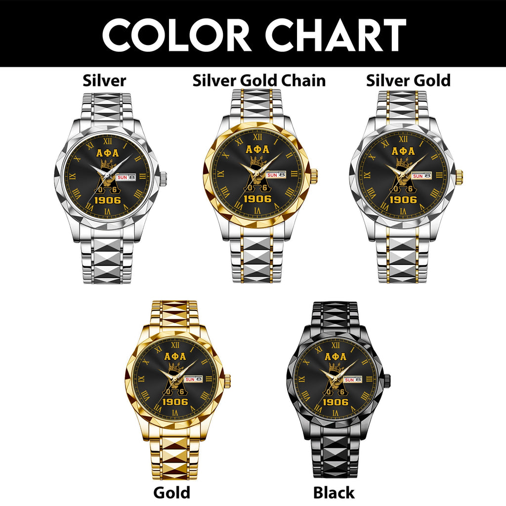 Greeklife Accessories - Alpha Phi Alpha Fraternity Handsign Alloy Luxury Quartz Watch A31