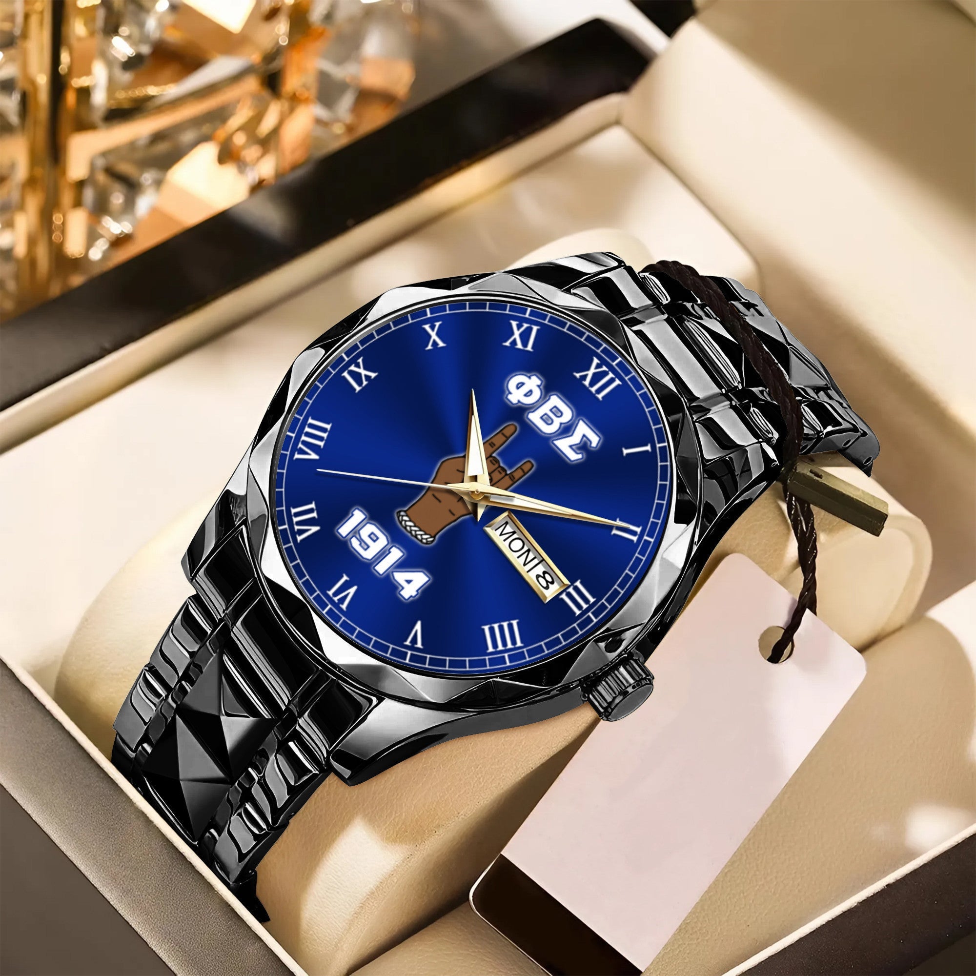 Greeklife Accessories - Phi Beta Sigma Fraternity Handsign Alloy Luxury Quartz Watch A31