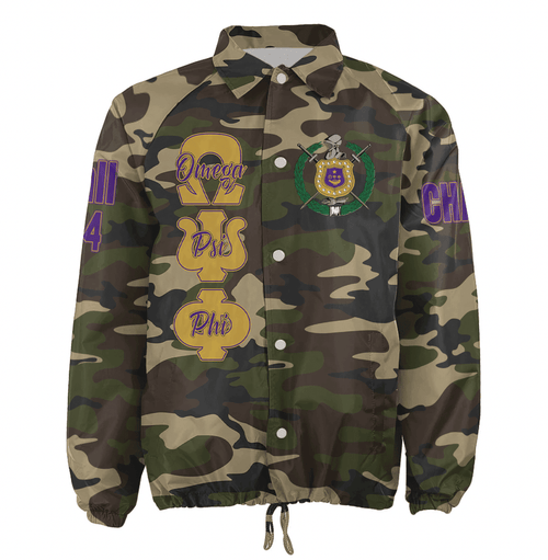 (Custom) AfricaZone Jacket - Omega Psi Phi Camouflage Crossing Jacket A31 | Africazone.store
