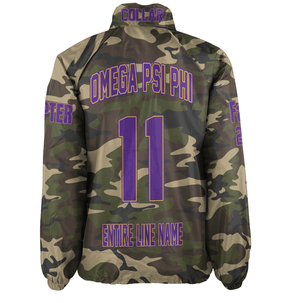 (Custom) AfricaZone Jacket - Omega Psi Phi Camouflage Crossing Jacket A31 | Africazone.store