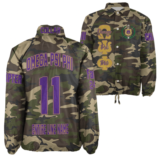 (Custom) AfricaZone Jacket - Omega Psi Phi Camouflage Crossing Jacket A31 | Africazone.store