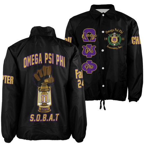 (Custom) AfricaZone Jacket - Omega Psi Phi Fraternity Lamp Crossing Jacket A31 | Africazone.store