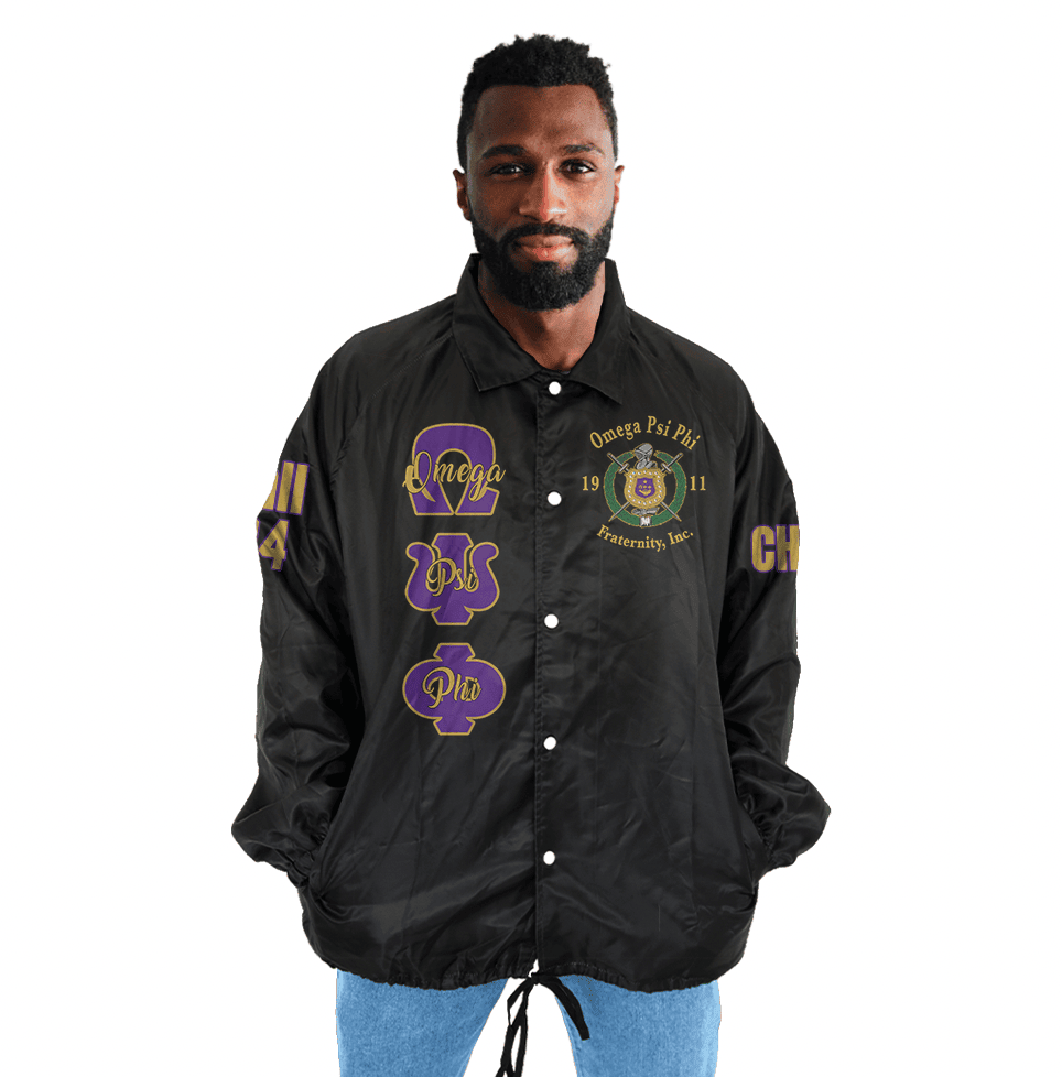 (Custom) AfricaZone Jacket - Omega Psi Phi Fraternity Lamp Crossing Jacket A31 | Africazone.store