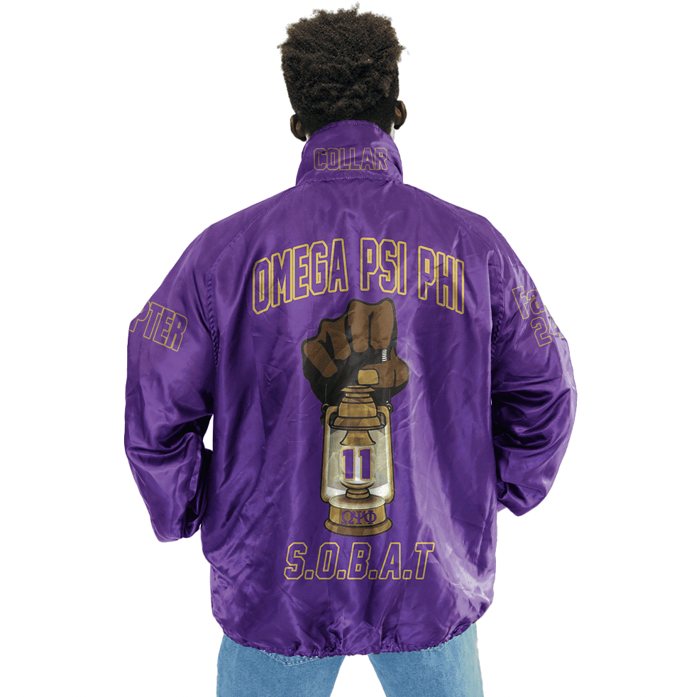 (Custom) AfricaZone Jacket - Omega Psi Phi Fraternity Lamp Crossing Jacket A31 | Africazone.store