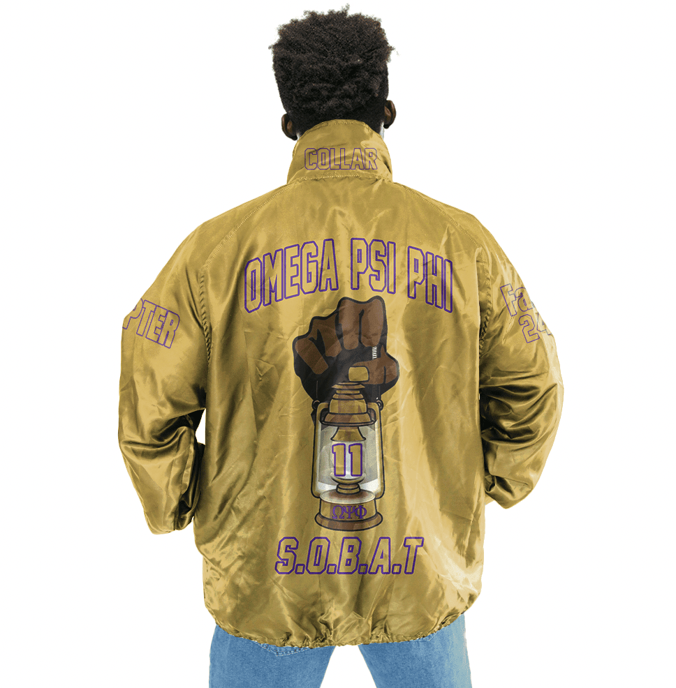 (Custom) AfricaZone Jacket - Omega Psi Phi Fraternity Lamp Crossing Jacket A31 | Africazone.store