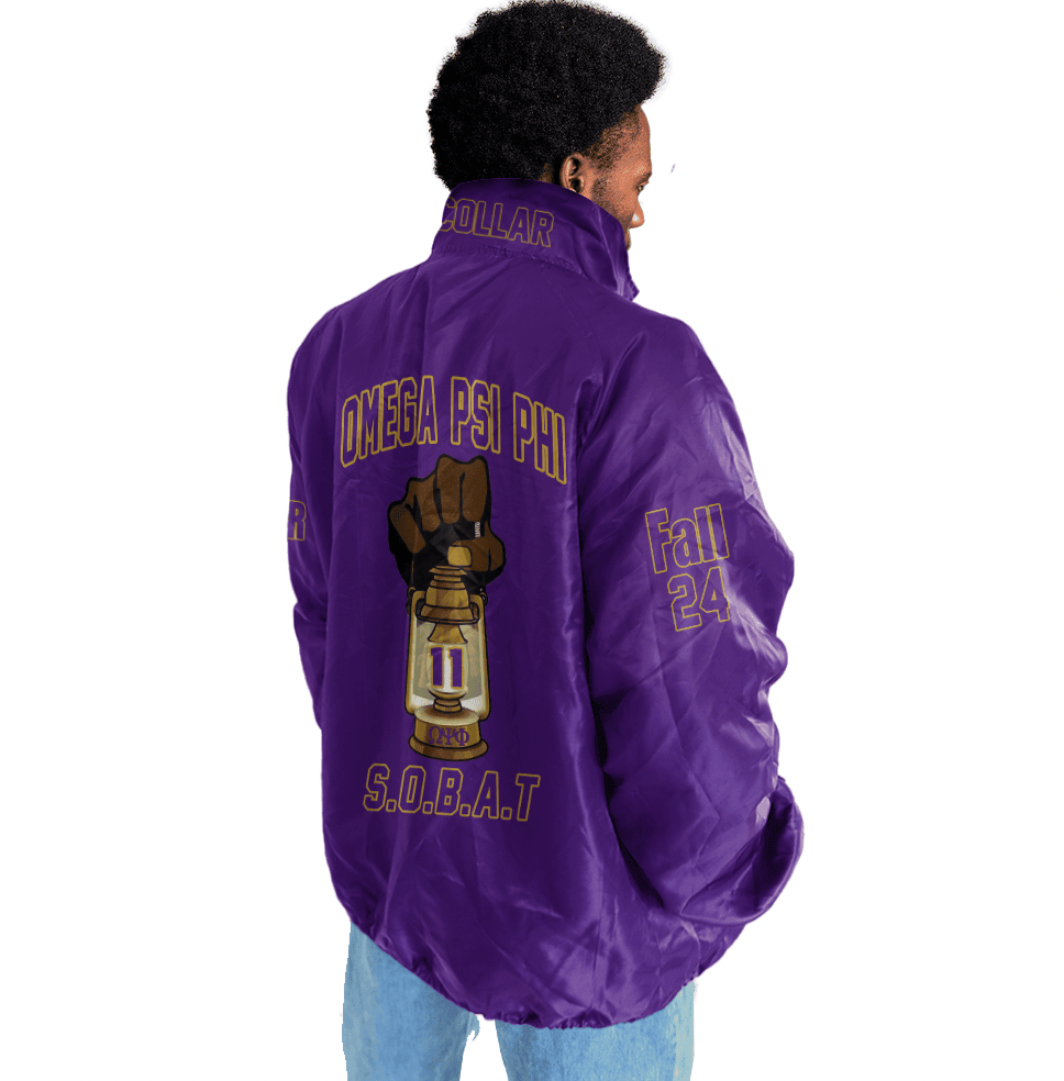 (Custom) AfricaZone Jacket - Omega Psi Phi Fraternity Lamp Crossing Jacket A31 | Africazone.store