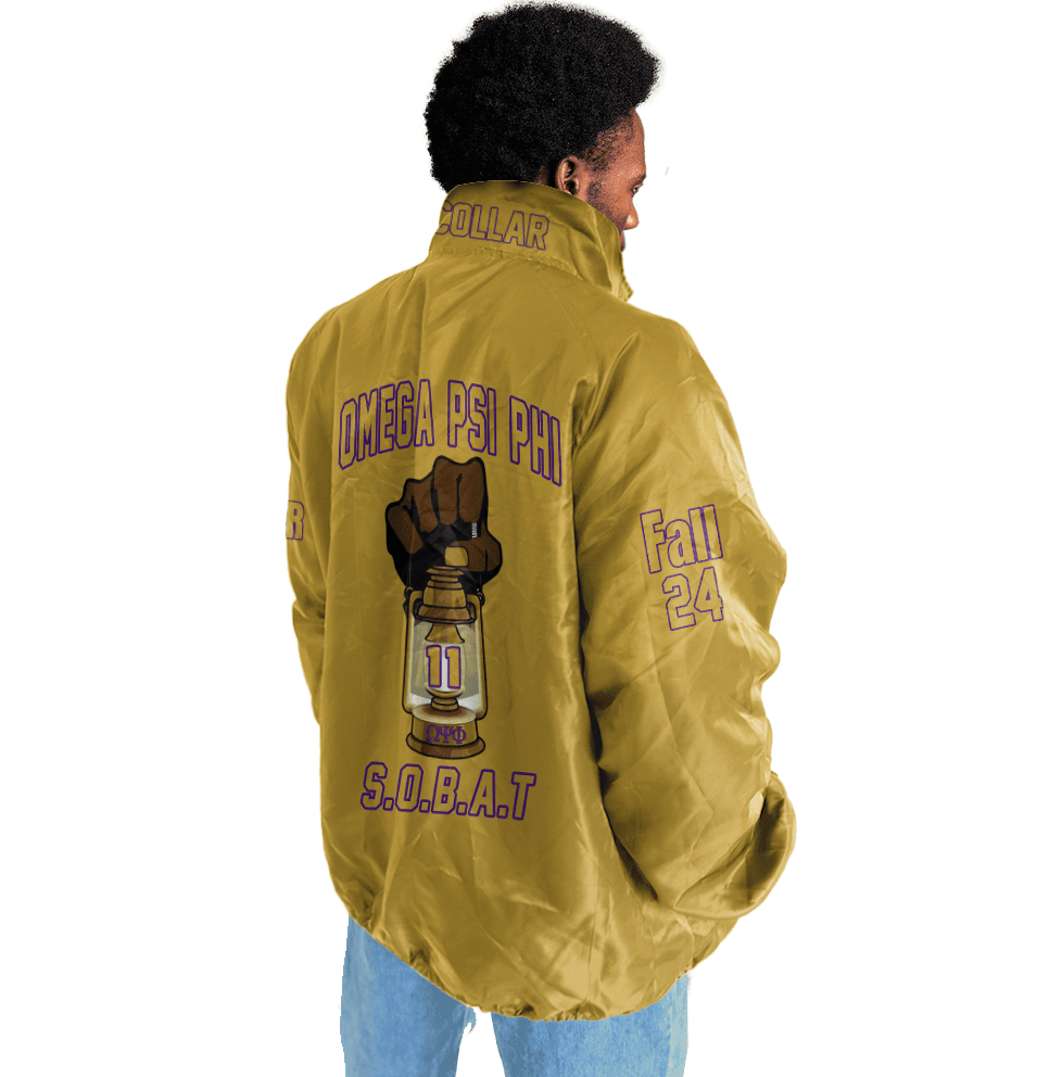 (Custom) AfricaZone Jacket - Omega Psi Phi Fraternity Lamp Crossing Jacket A31 | Africazone.store