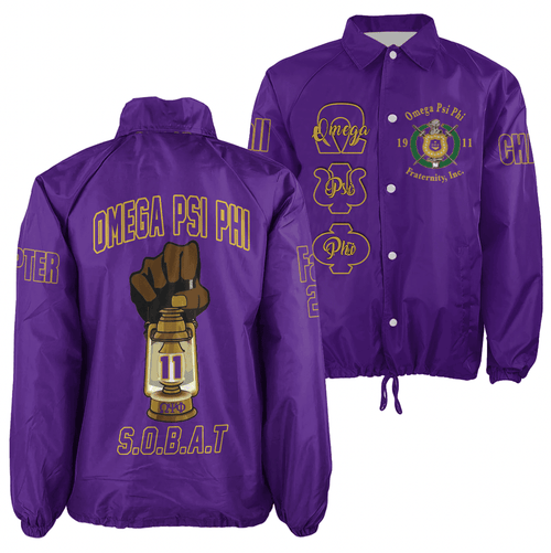 (Custom) AfricaZone Jacket - Omega Psi Phi Fraternity Lamp Crossing Jacket A31 | Africazone.store