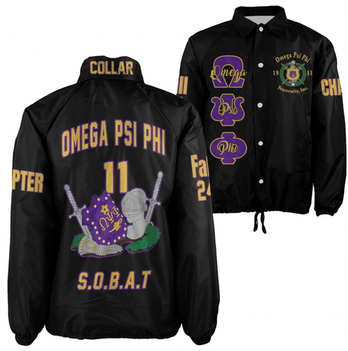 (Custom) AfricaZone Jacket - Omega Psi Phi Fraternity Knight Crossing Jacket A311 | Africazone.store