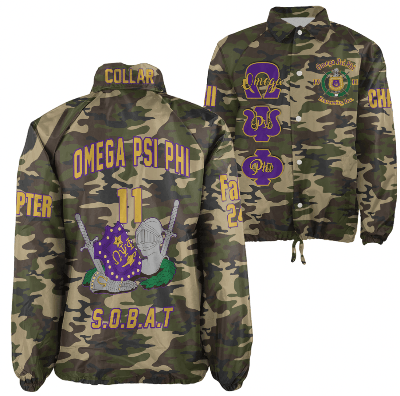 (Custom) AfricaZone Jacket - Omega Psi Phi Fraternity Knight Crossing Jacket A311 | Africazone.store