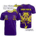 Africazone T-Shirt - Personalized Omega Psi Phi T-Shirt Bulldog Crown Psi Hand Sign J5 | Africazone.store