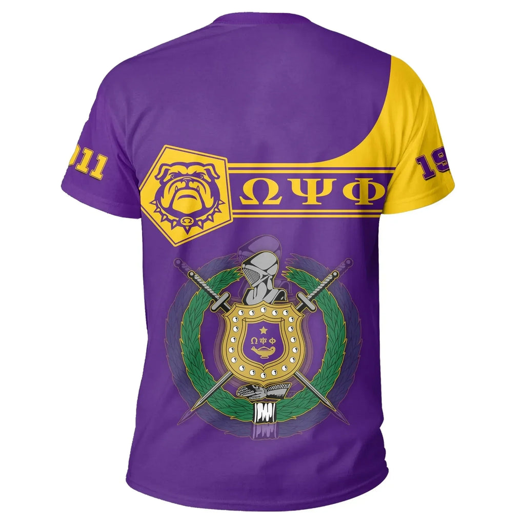 Africazone T-Shirt - Personalised Omega Psi Phi T-Shirt - Simple Style J8| Africazone.store