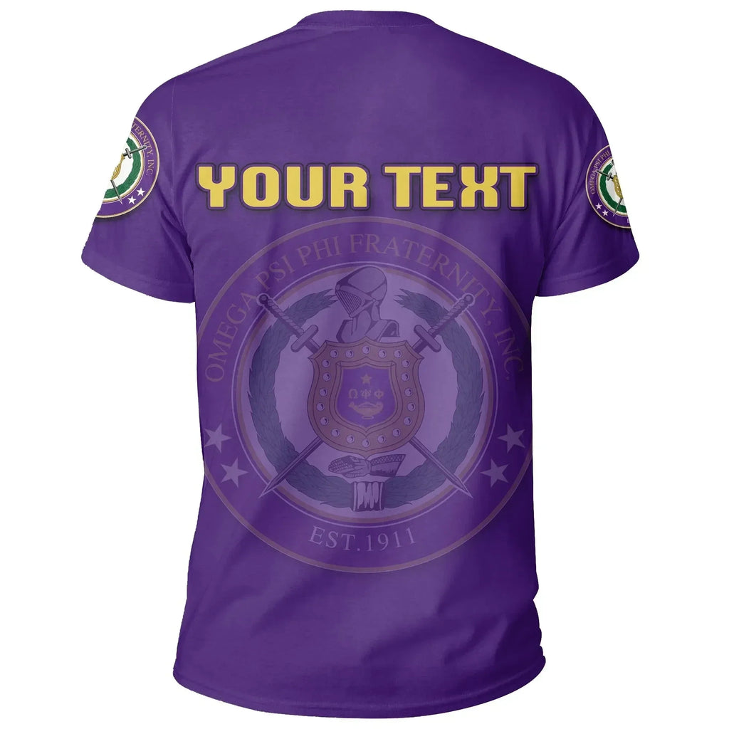Africazone T-Shirt - Personalised Omega Psi Phi Tee J5 | Africazone.store