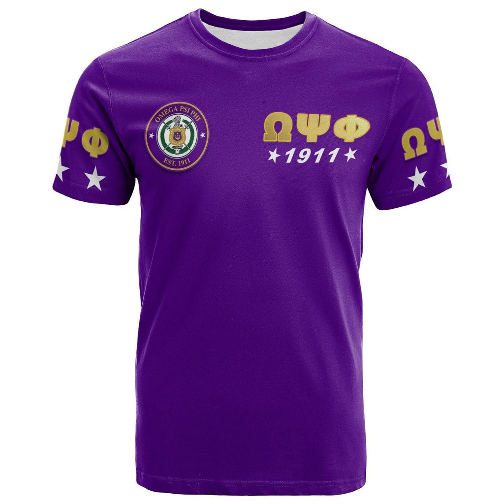Africazone T-Shirt - Personalized Omega Psi Phi T-Shirt Impressive J5 | Africazone.store