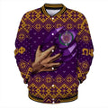 AfricaZone Jacket - Lux Omega Psi Phi In My Heart Christmas Baseball Jacket J5 | Africazone.store