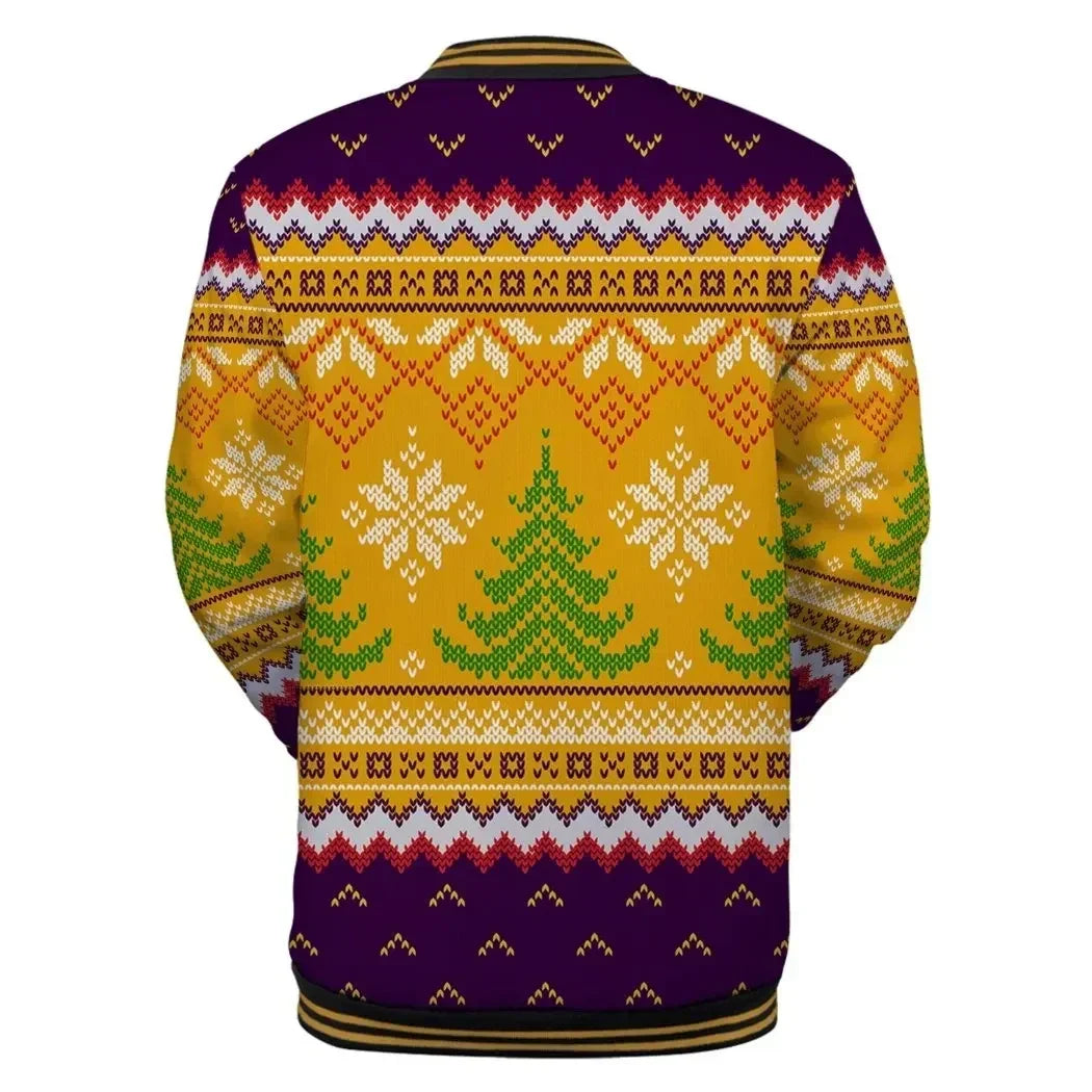 AfricaZone Jacket - Lux Man Omega Psi Phi Christmas Baseball Jacket J5 | Africazone.store