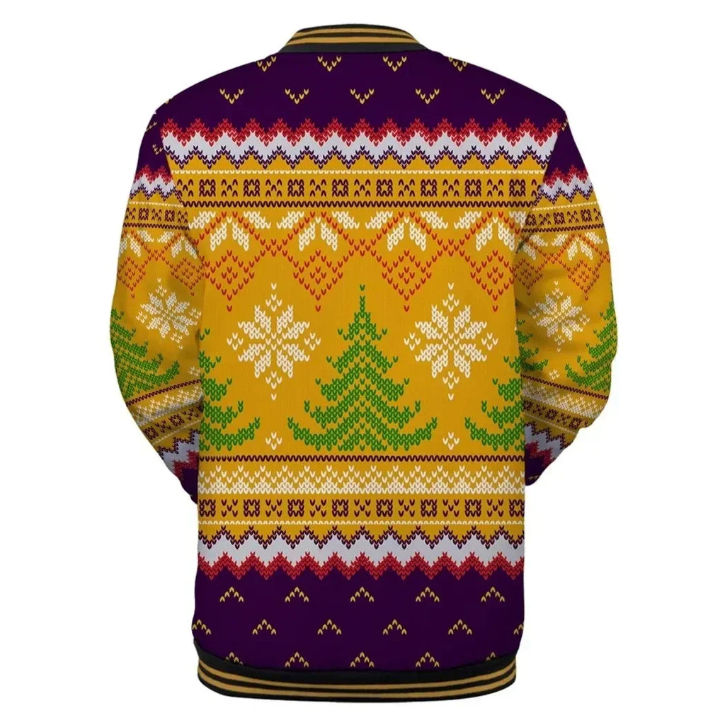 AfricaZone Jacket - Lux Man Omega Psi Phi Christmas Baseball Jacket J5 | Africazone.store