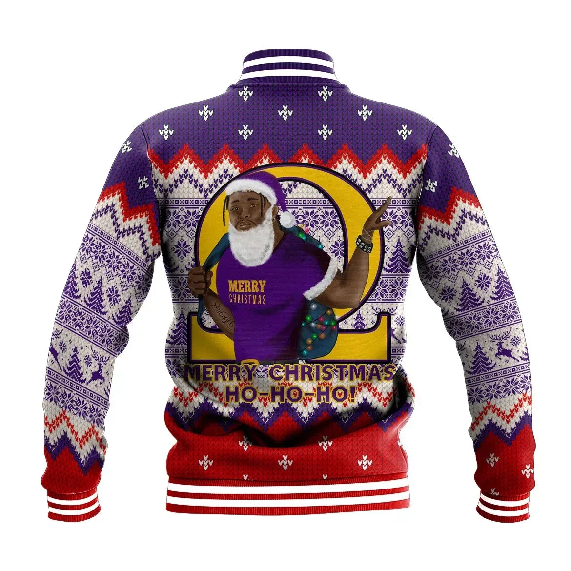 AfricaZone Jacket - Christmas Omega Psi Phi Man Baseball Jacket J5 | Africazone.store9 | Africazone.store