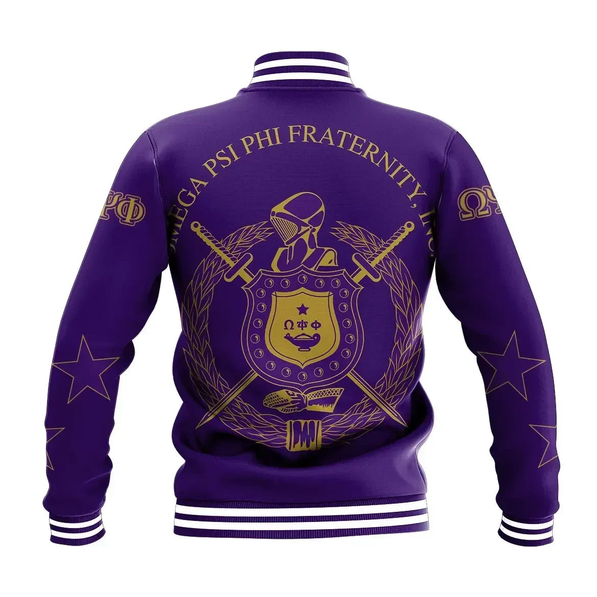 AfricaZone Jacket - Omega Psi Phi Fraternity Baseball Jacket J5 | Africazone.store9 | Africazone.store
