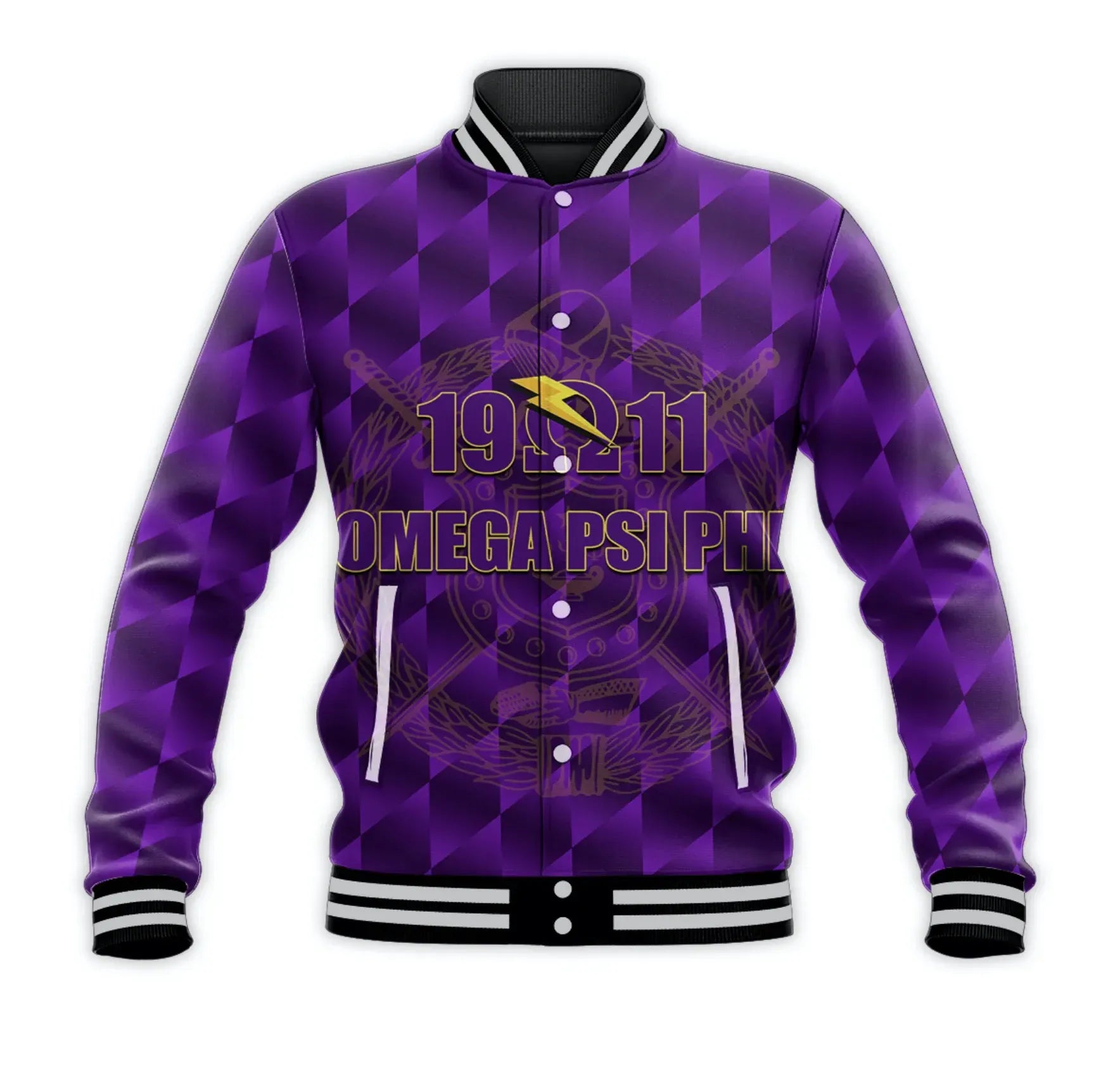 AfricaZone Jacket - Omega Psi Phi Fraternity 1911 Still Omega Baseball Jacket J5