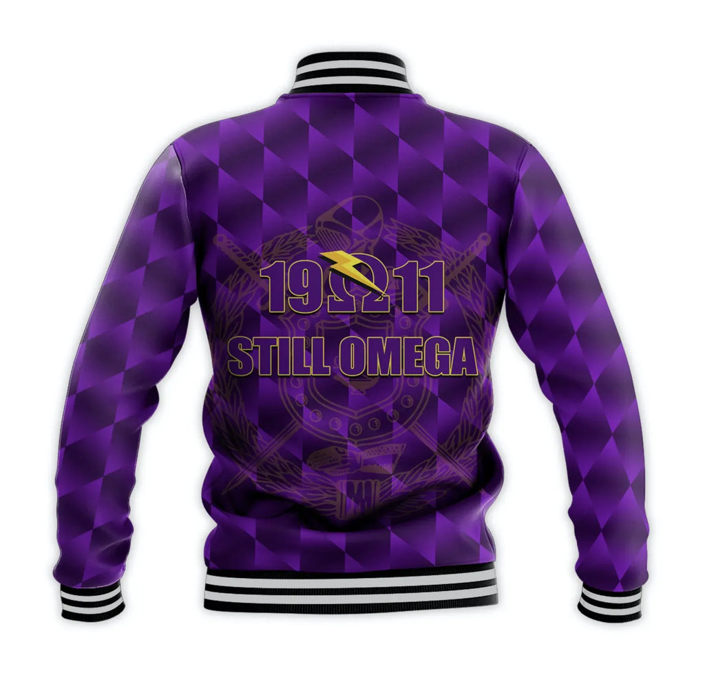 AfricaZone Jacket - Omega Psi Phi Fraternity 1911 Still Omega Baseball Jacket J5