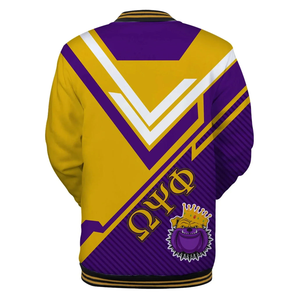 AfricaZone Jacket - Omega Psi Phi Modern Style Baseball Jacket J5 | Africazone.store