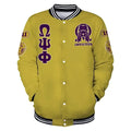 AfricaZone Jacket - Omega Psi Phi Invictus Bulldog Baseball Jacket J5 | Africazone.store