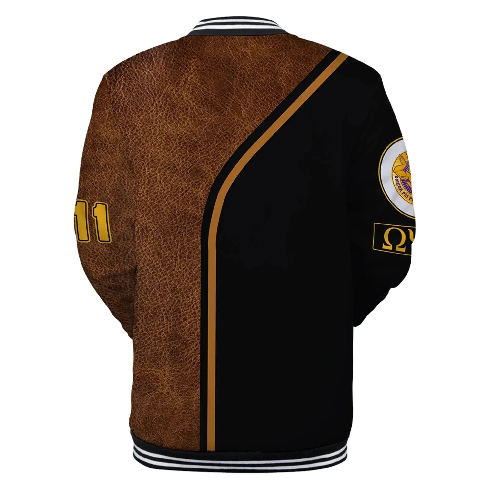 AfricaZone Jacket - Omega Psi Phi Bulldog Ques Baseball Jacket J5 | Africazone.store