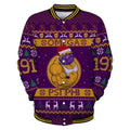 AfricaZone Jacket - Lux Omega Psi Phi Muscle Bulldog Christmas Baseball Jacket J5 | Africazone.store