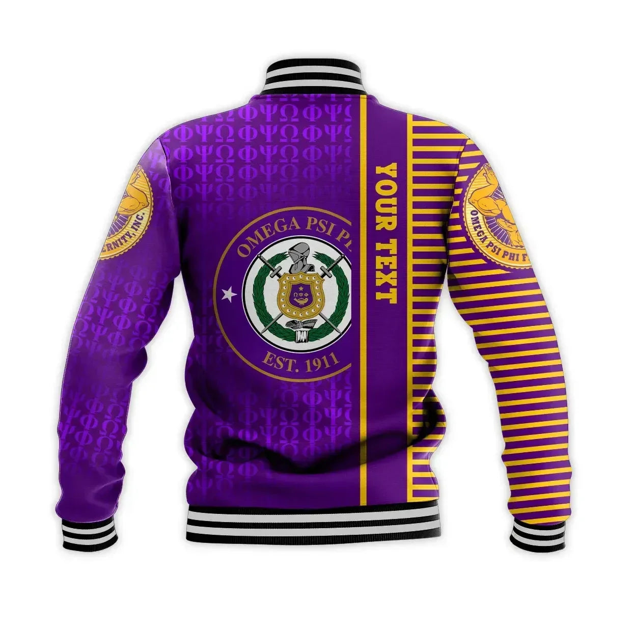 AfricaZone Jacket - Personalised Omega Psi Phi Simple Style Baseball Jacket J5