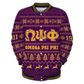 AfricaZone Jacket - Omega Psi Phi Led Lights Christmas Baseball Jacket J5 | Africazone.store