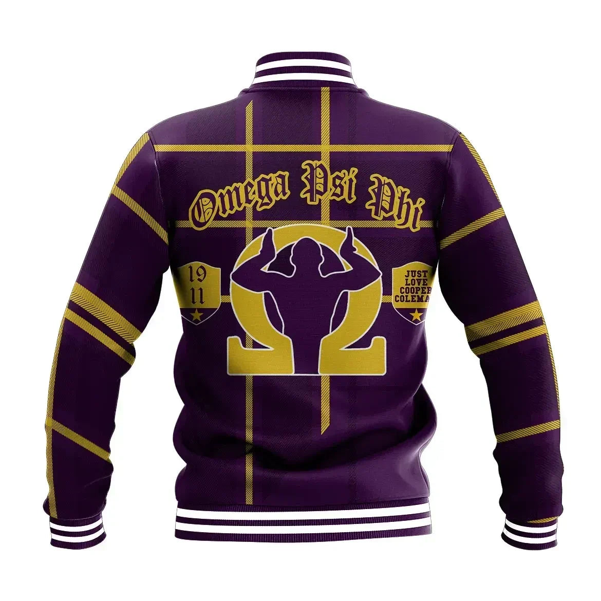 AfricaZone Jacket - Omega Psi Phi Burberr Style Baseball Jacket J5 | Africazone.store