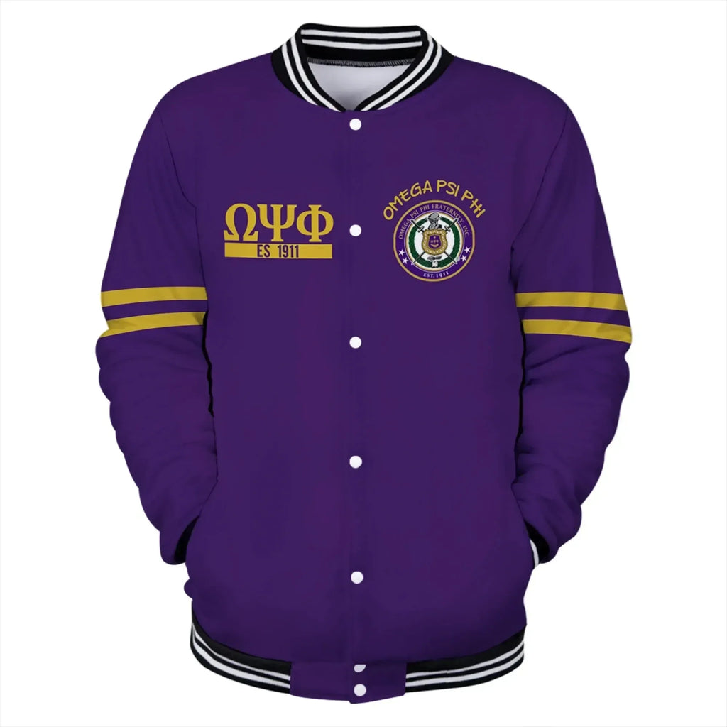 AfricaZone Jacket - Omega Psi Phi 39 Baseball Jacket J5 | Africazone.store