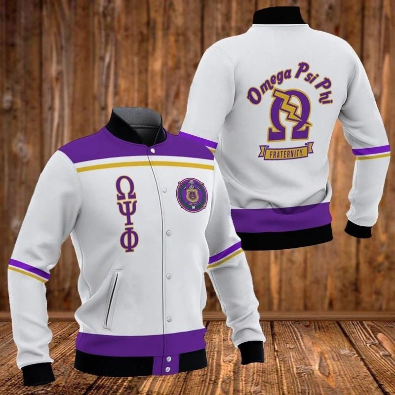 AfricaZone Greek Life Jacket - Thunder Omega Psi Phi Baseball Jacket J5 | Africazone.store